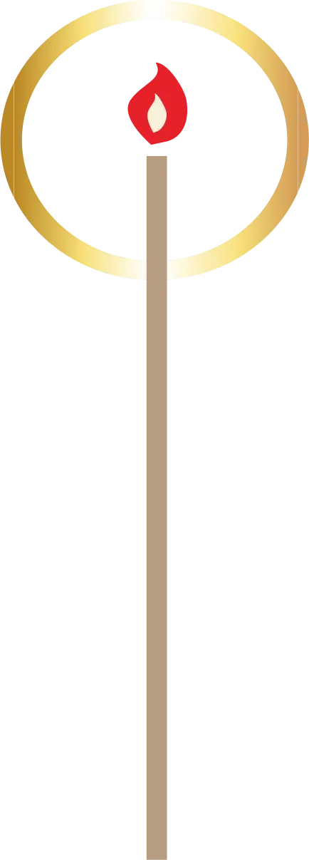Burning Matchstick with Flame