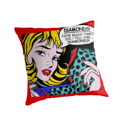 Pop Art Comic Woman Pillow
