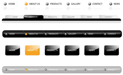 Website Navigation Bars for UI Design
