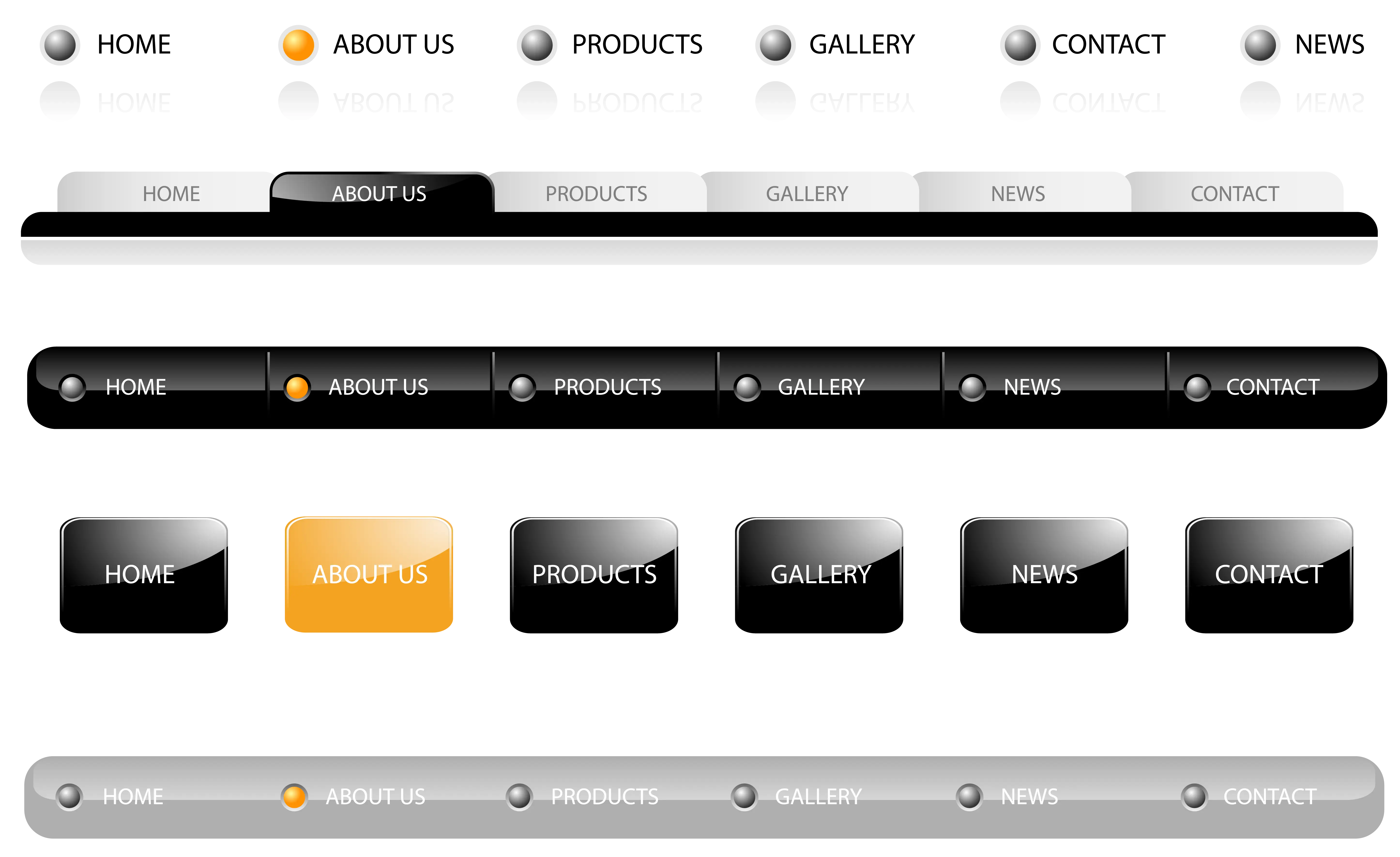 Website Navigation Bars for UI Design