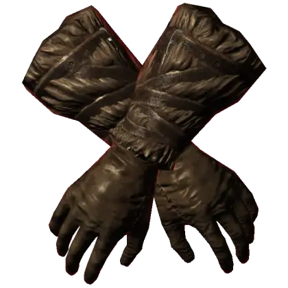 Medieval-style Leather Armored Gloves