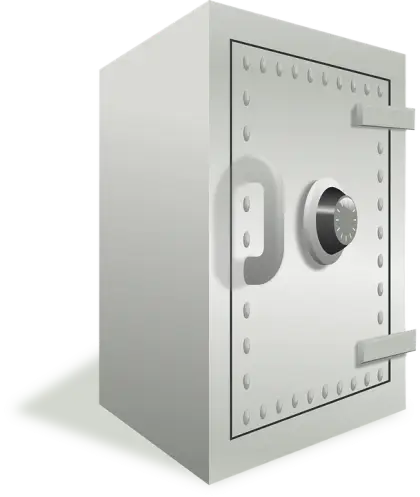 White Secure Safe with Combination Lock