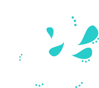 Abstract Turquoise Floral Design