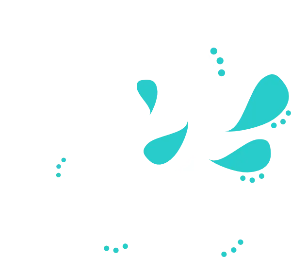 Abstract Turquoise Floral Design