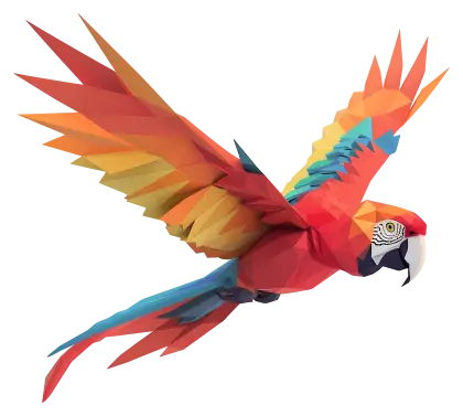 Vibrant Tropical Parrot