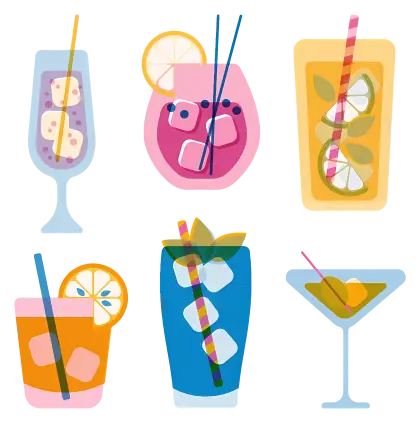 Colorful Assorted Drinks