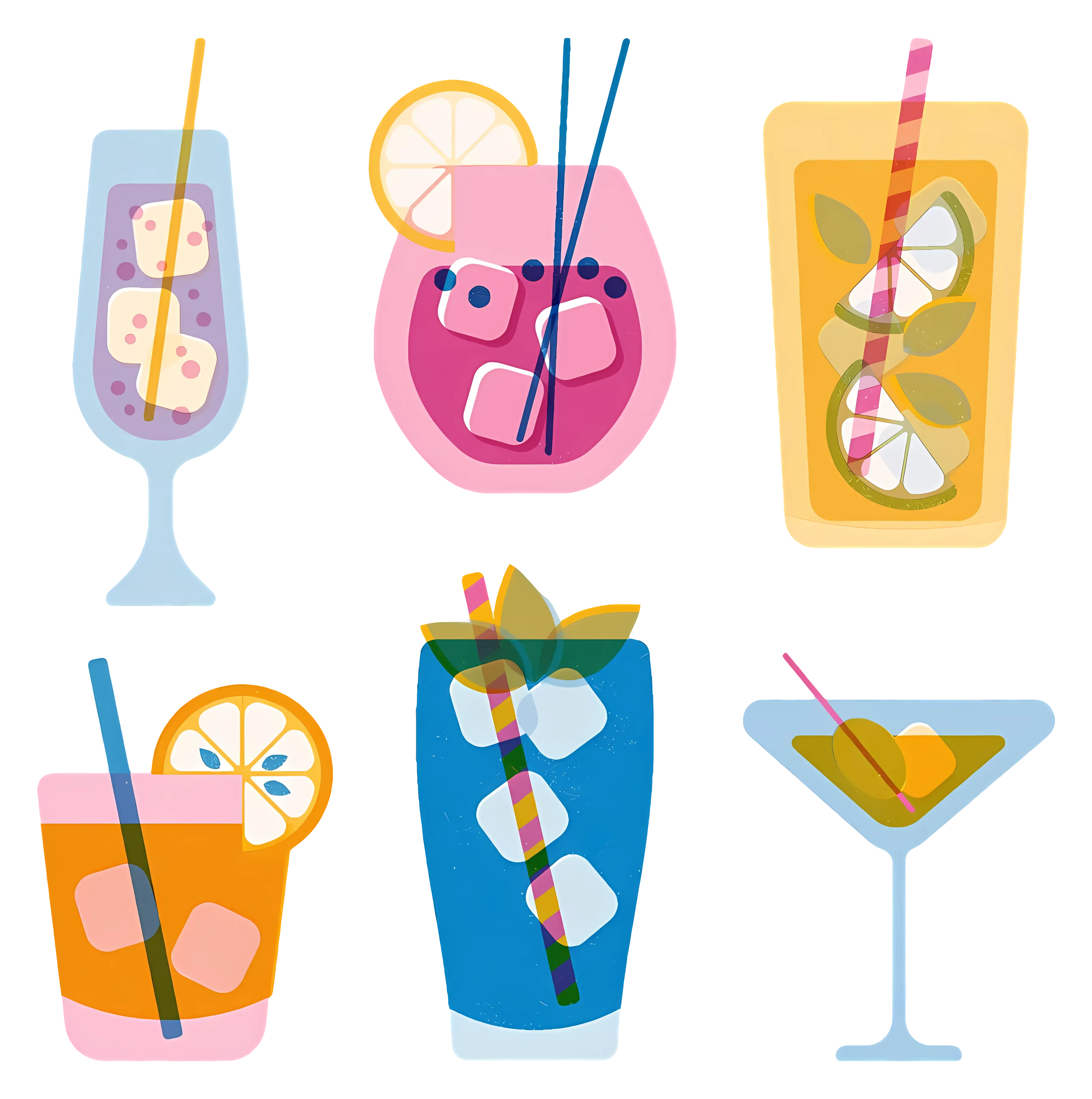 Colorful Assorted Drinks