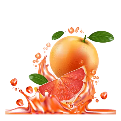Fresh Grapefruit with Juice Splash