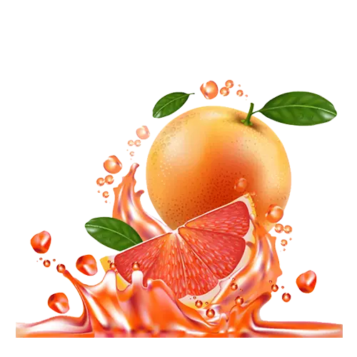 Fresh Grapefruit with Juice Splash