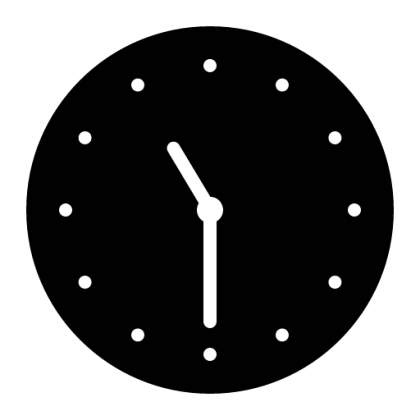 Minimalist Clock Showing Time