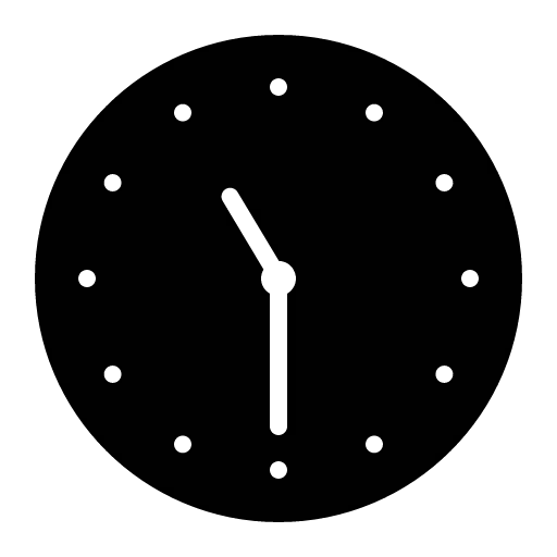 Minimalist Clock Showing Time