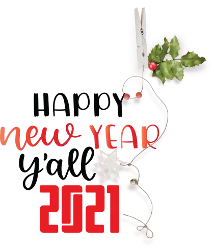 Happy New Year 2021 Festive Greeting Design