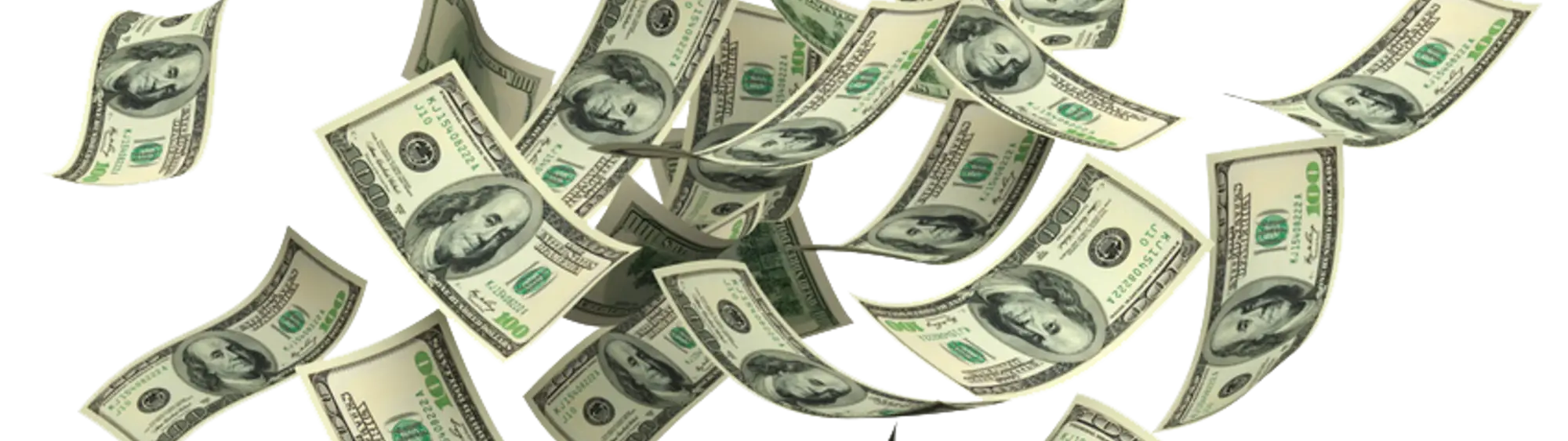 Flying Dollar Bills Illustration