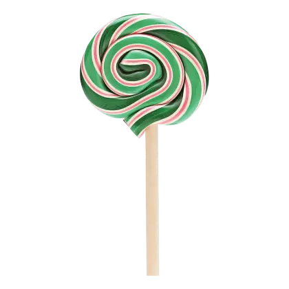 Green and Red Swirl Lollipop