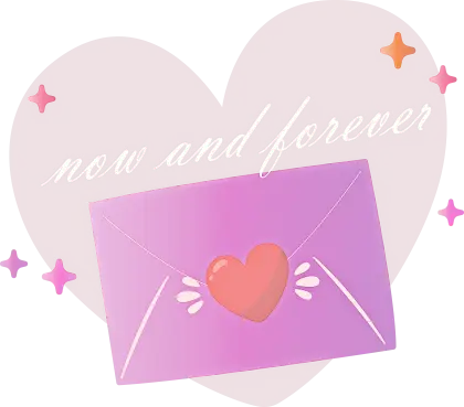 Heart Envelope with Romantic Theme