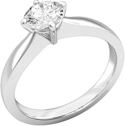 Elegant Silver Diamond Engagement Ring