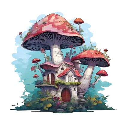 Fantasy Whimsical Mushroom House