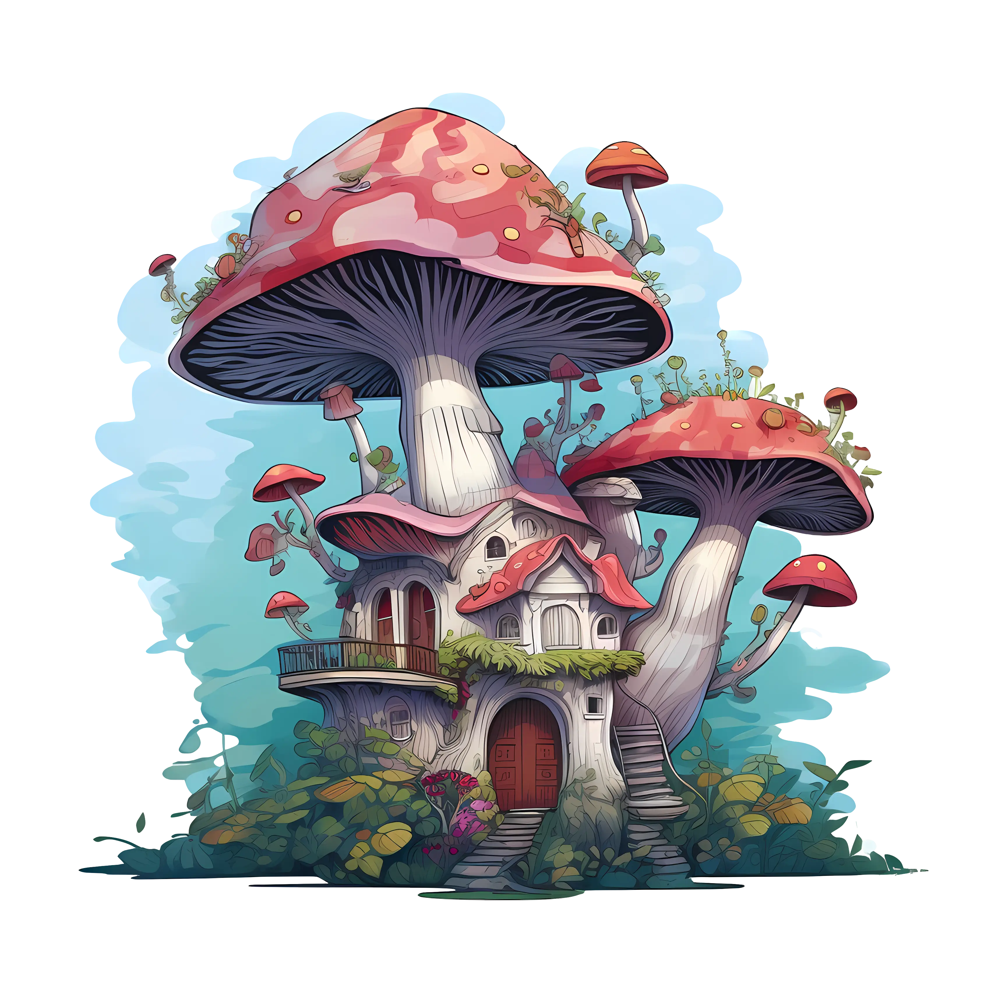 Fantasy Whimsical Mushroom House