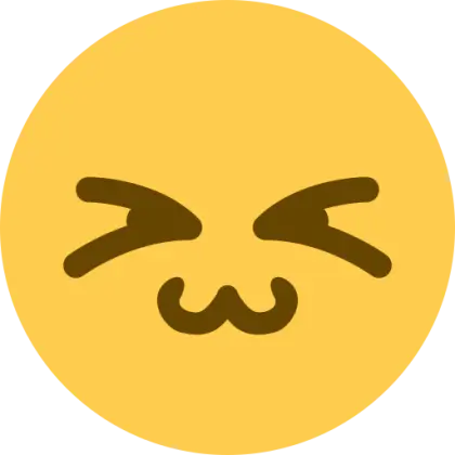 Cute Emoji with Squinting Eyes