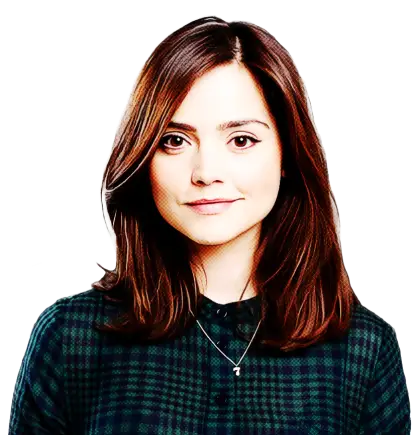 Stylized Woman Portrait with Brown Hair