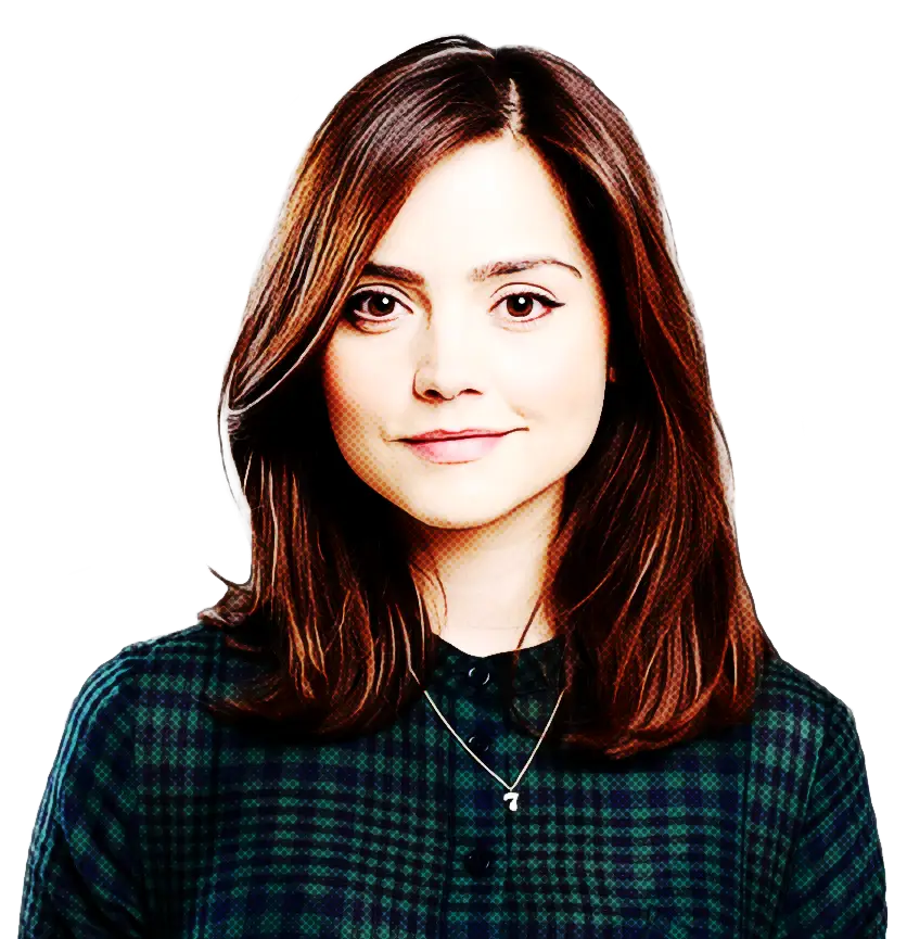 Stylized Woman Portrait with Brown Hair