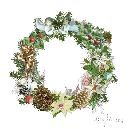 Christmas Wreath with Festive Decorations