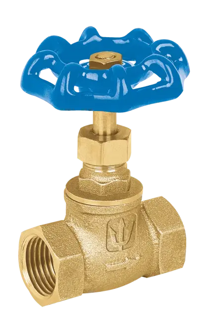 Brass Valve with Blue Handle