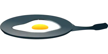 Fried Egg in a Pan Illustration