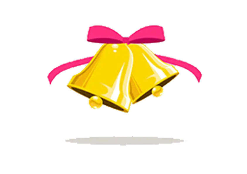 Yellow Bells with Pink Ribbon