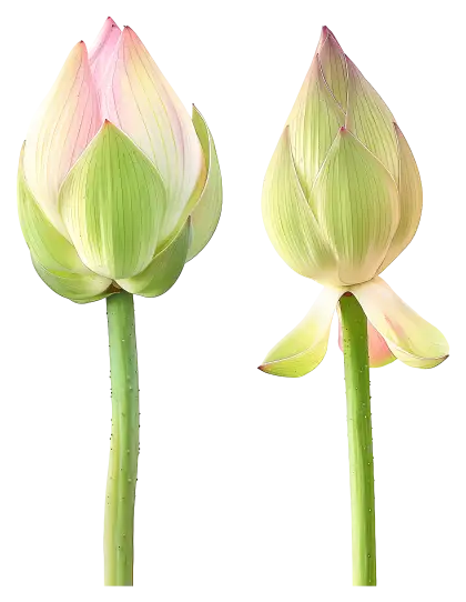 Lotus Flower Buds Illustration