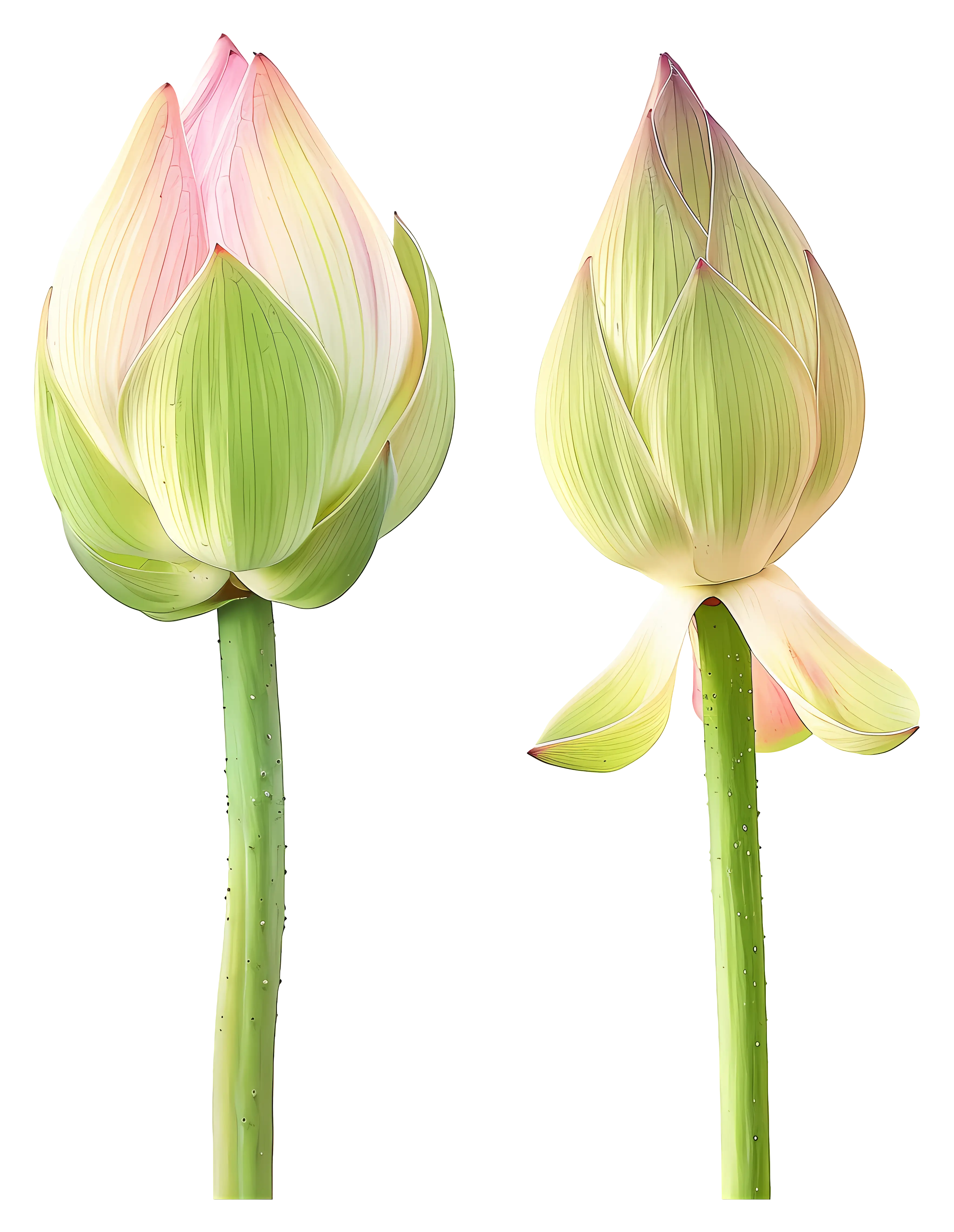 Lotus Flower Buds Illustration