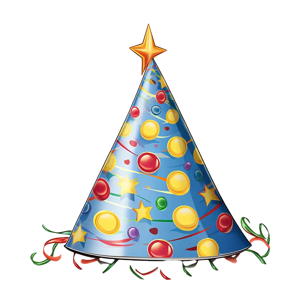 Colorful Party Hat with Star