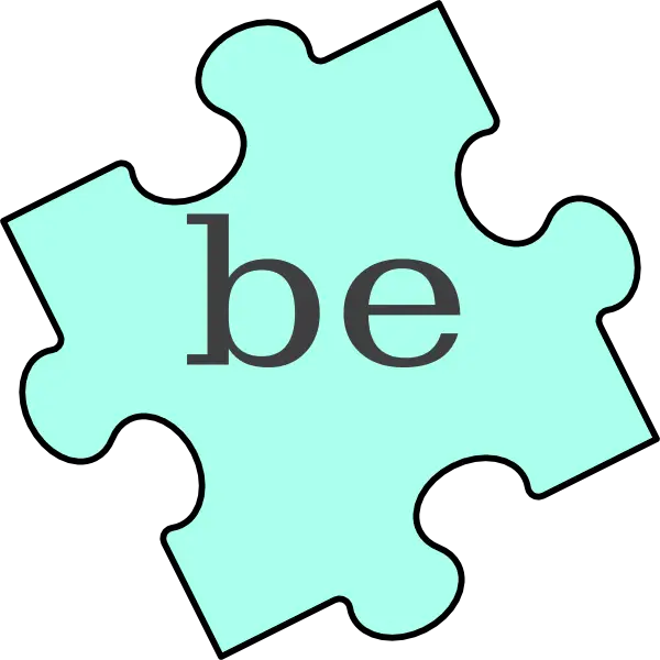 Puzzle Piece with 'be'