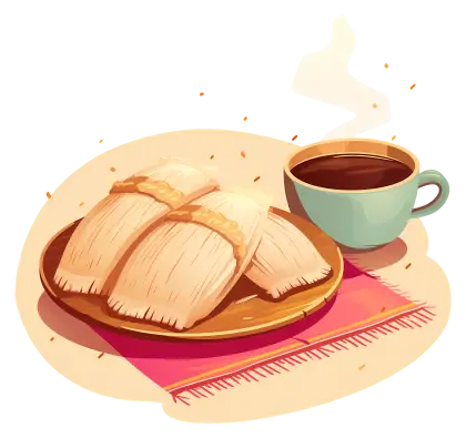 Steaming Tamales and Coffee