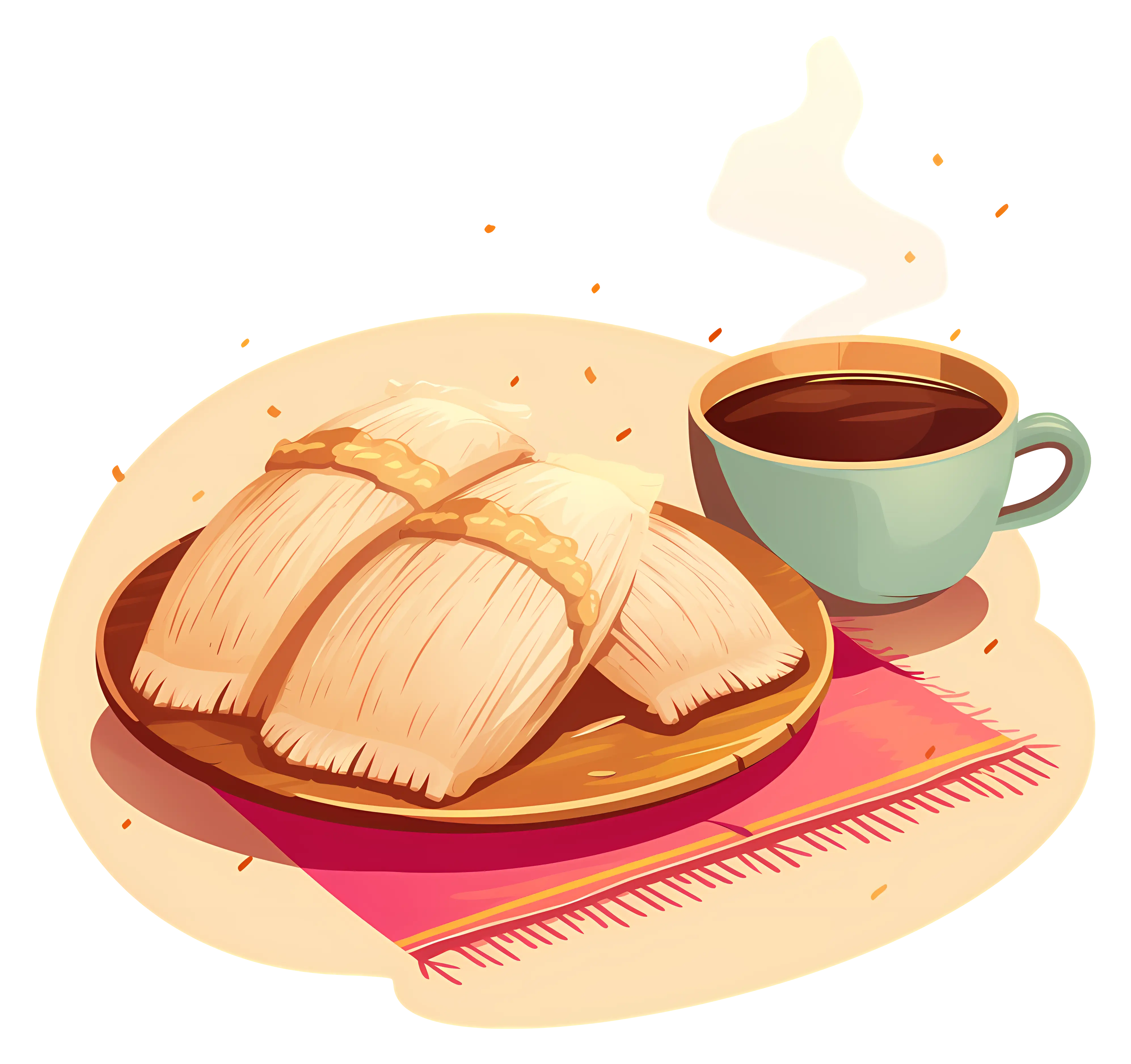 Steaming Tamales and Coffee
