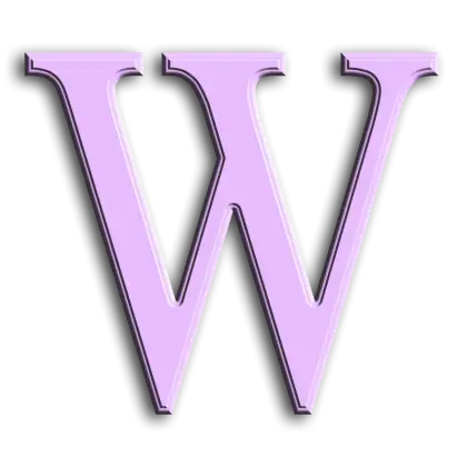 Purple Letter W