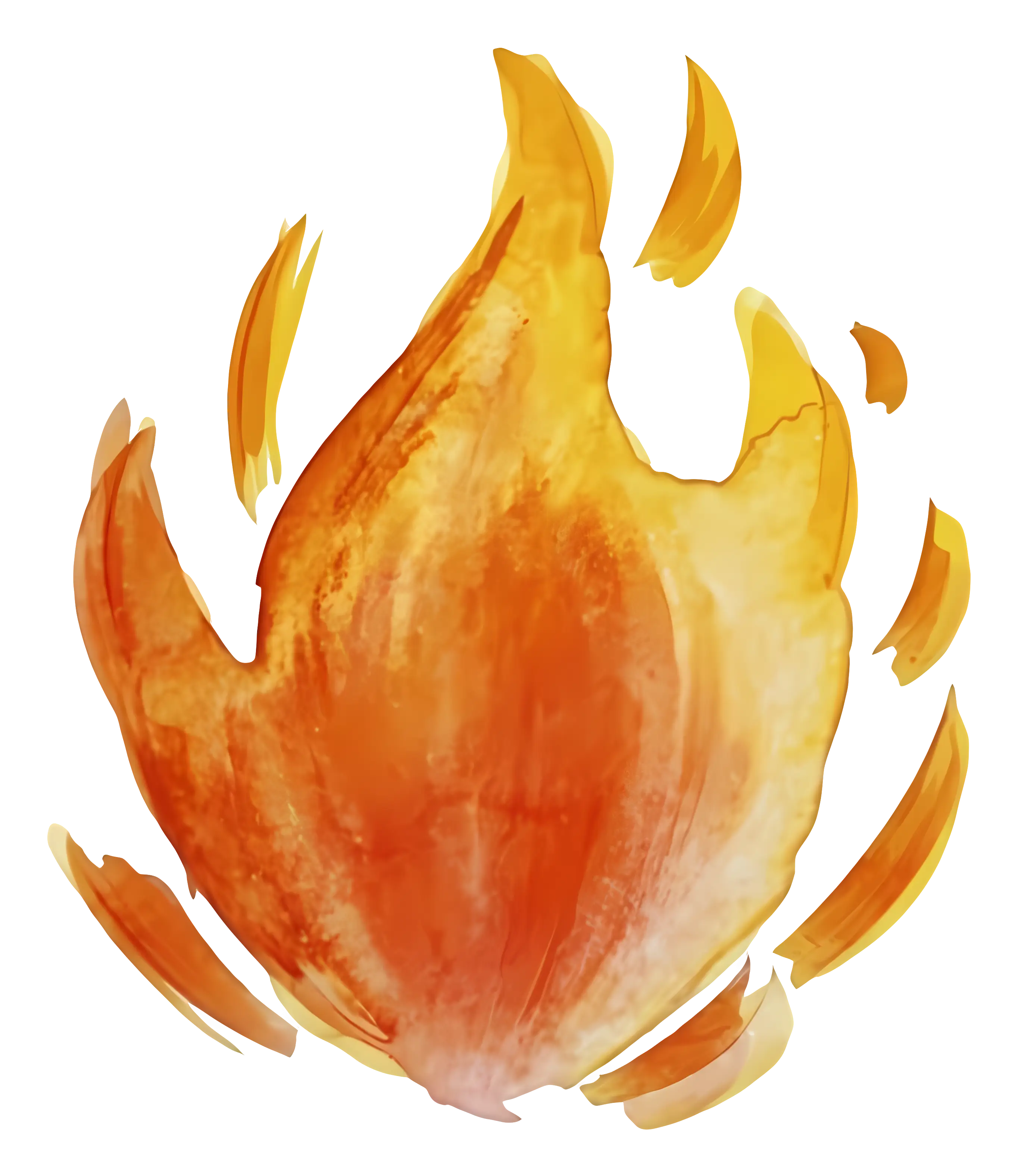 Watercolor Flame Illustration