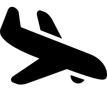 Silhouette of a Cartoon Airplane