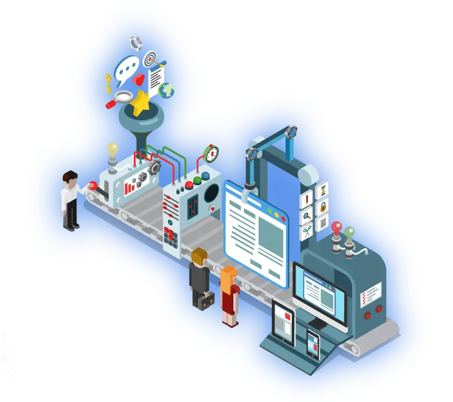 Automated Production Line Illustration