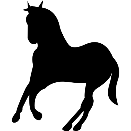Black Horse Silhouette Illustration