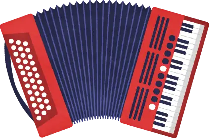 Red Accordion with Keys