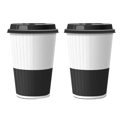 Black and White Disposable Coffee Cups
