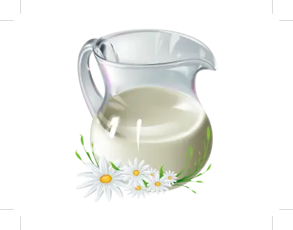 Milk Jug with Daisies