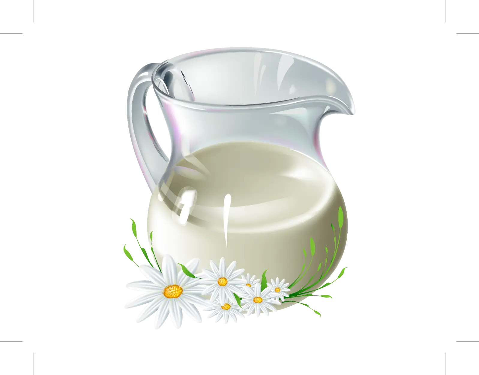 Milk Jug with Daisies