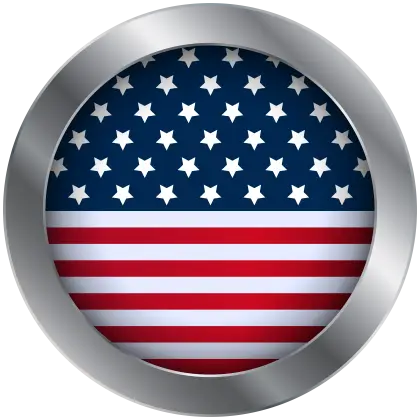 American Flag Logo with Metallic Border