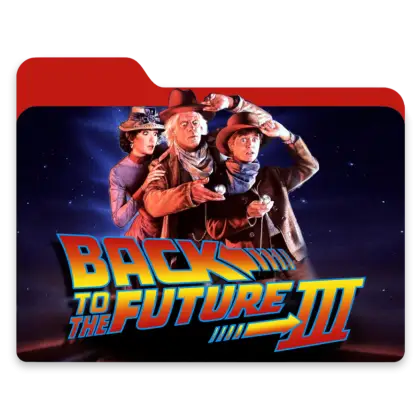 Back to the Future III Movie Poster with Characters