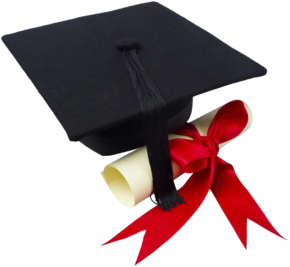 Graduation Cap and Diploma Symbol