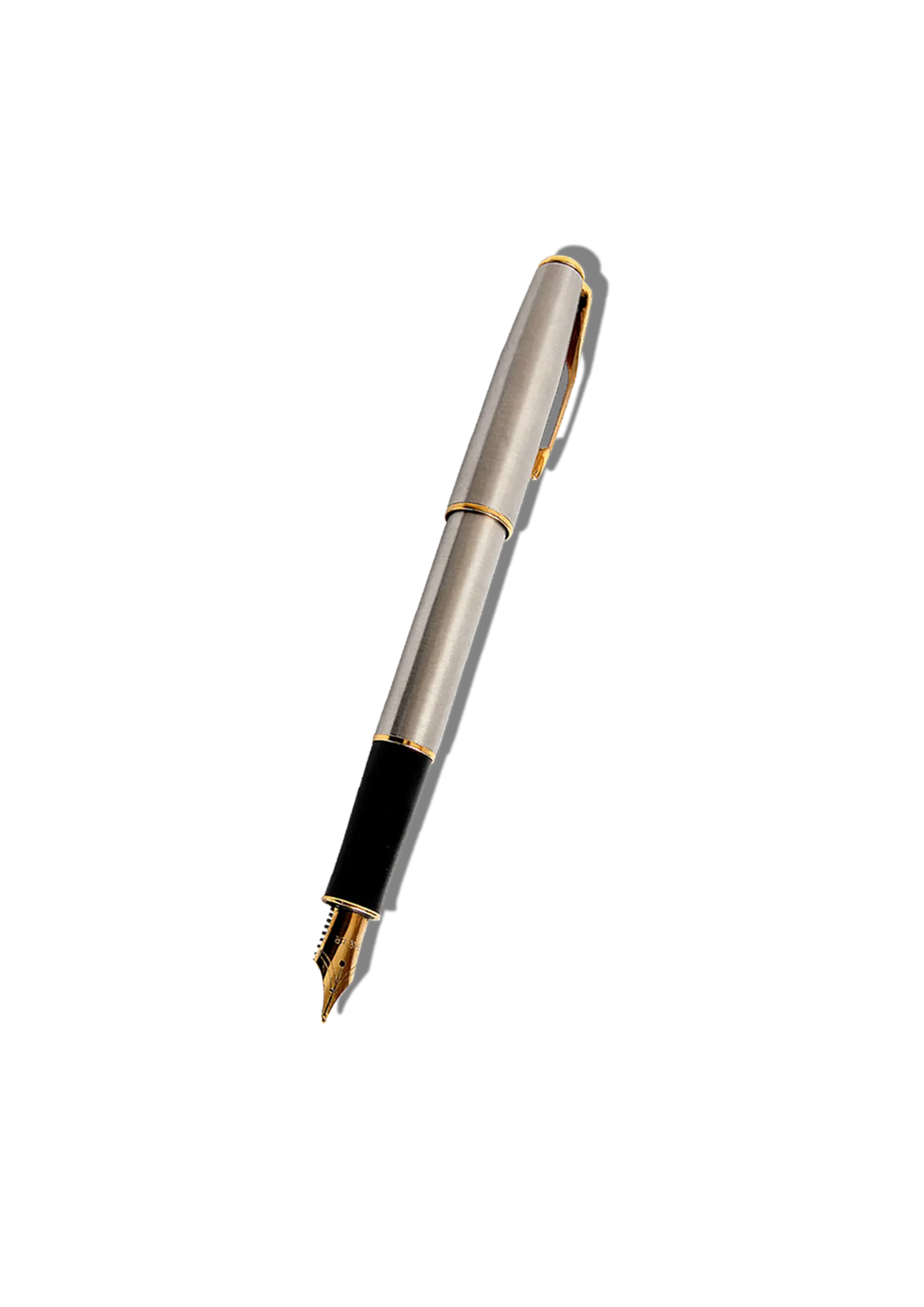 Elegant Metallic Fountain Pen Illustration