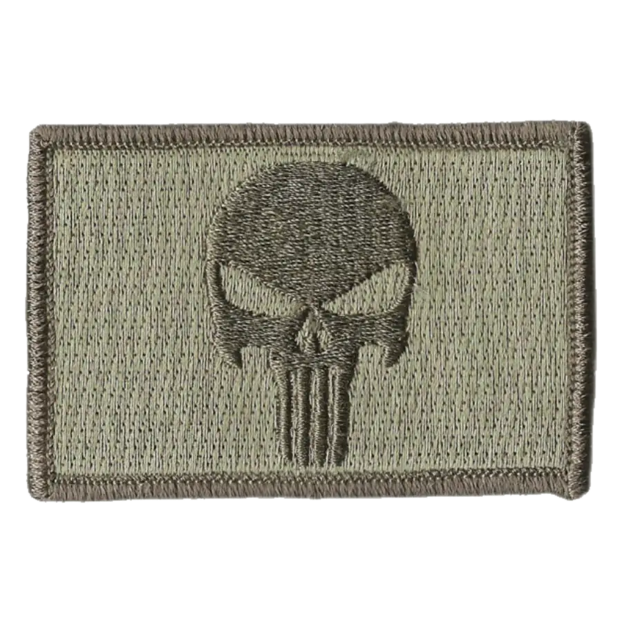Embroidered Military Skull Patch Design
