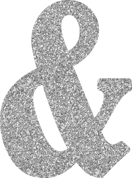 Silver Glitter Ampersand Symbol